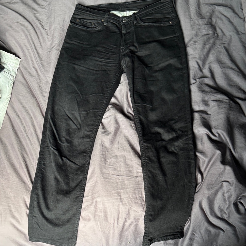 Acne Men's Black Straight Jeans
